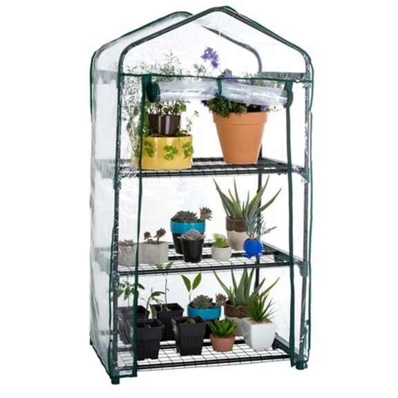 Genesis 3 Tier Portable Rolling Greenhouse with Clear Cover
