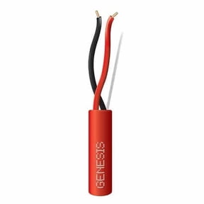Honeywell 43111004 16/2 Solid Riser Fire Alarm Cable, Unshielded, FPLR, CL3R, FT4, Sunlight Resistant, 1000' (304.8m), Reel, Red