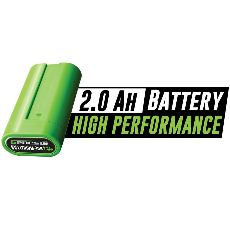 Genesis 8V 2.0Ah Lithium Ion Battery Pack 8 Volt Power Tools