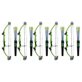 Genesis Original Archery Compound Bow & Arrow Set, Draw Hand-Left, Green, 3 Pack