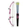 thumbnail image 1 of Genesis Archery Mini Compound Target Practice Bow Kit, Left Hand, Pink, 1 of 8
