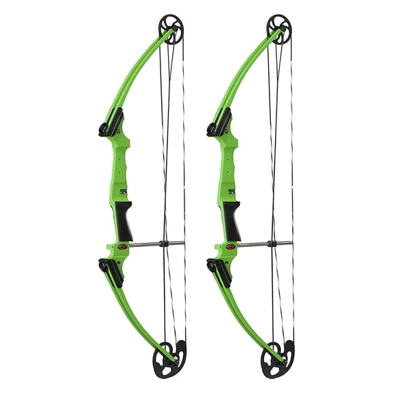 Genesis Archery Original Adjustable Right Handed Bow, Green (2 Pack)