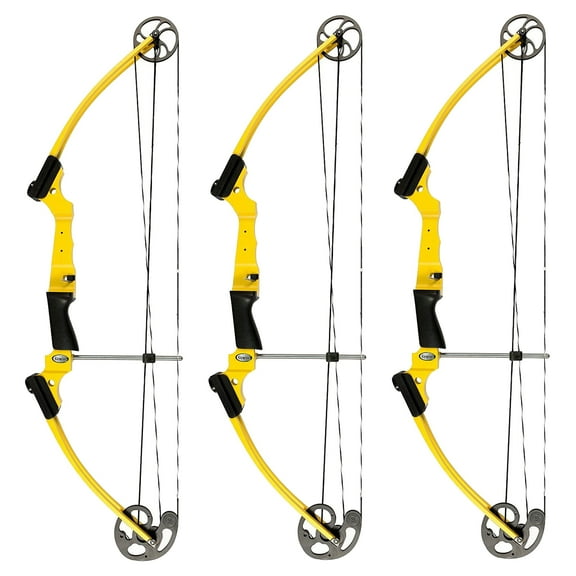 Genesis Archery Original Adjustable Right Handed Bow, Yellow (3 Pack)