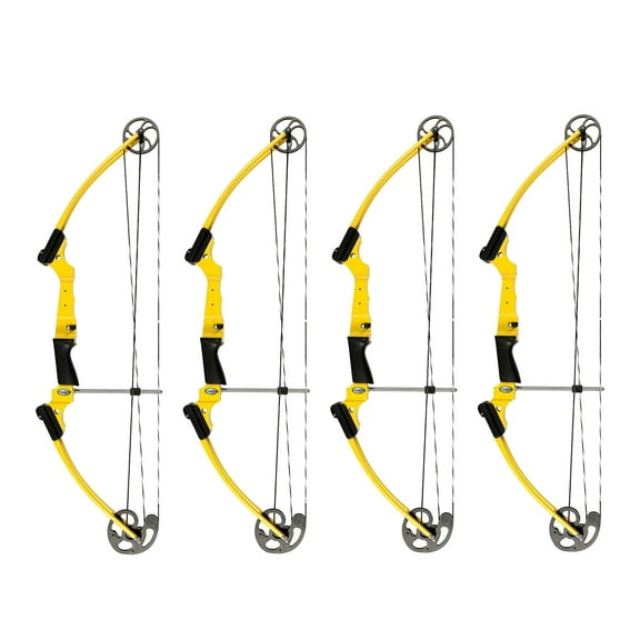 Genesis Archery Original Adjustable Right Handed Bow, Yellow (4 Pack)