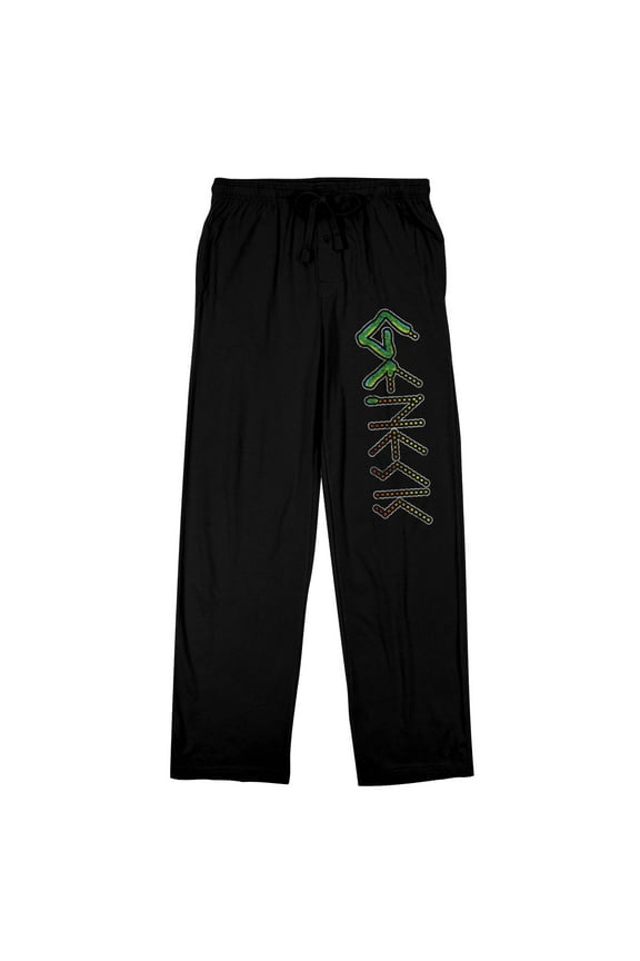 Genesis Band Logo Men's Black Sleep Pants With Drawstring-Small