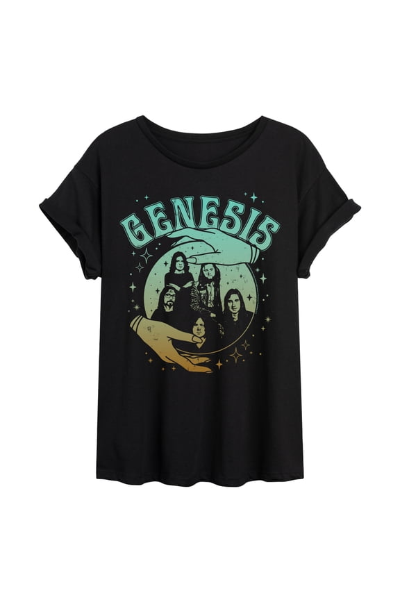 - Genesis Crystal Ball - Juniors Oversized Graphic T-Shirt