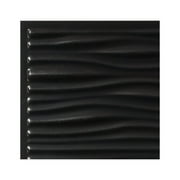 Genesis Drifts Black Ceiling Tiles - Easy Drop-In Installation  Waterproof, Washable and Fire-rated - High-Grade PVC to Prevent Breakage (12" x 12" Sample)