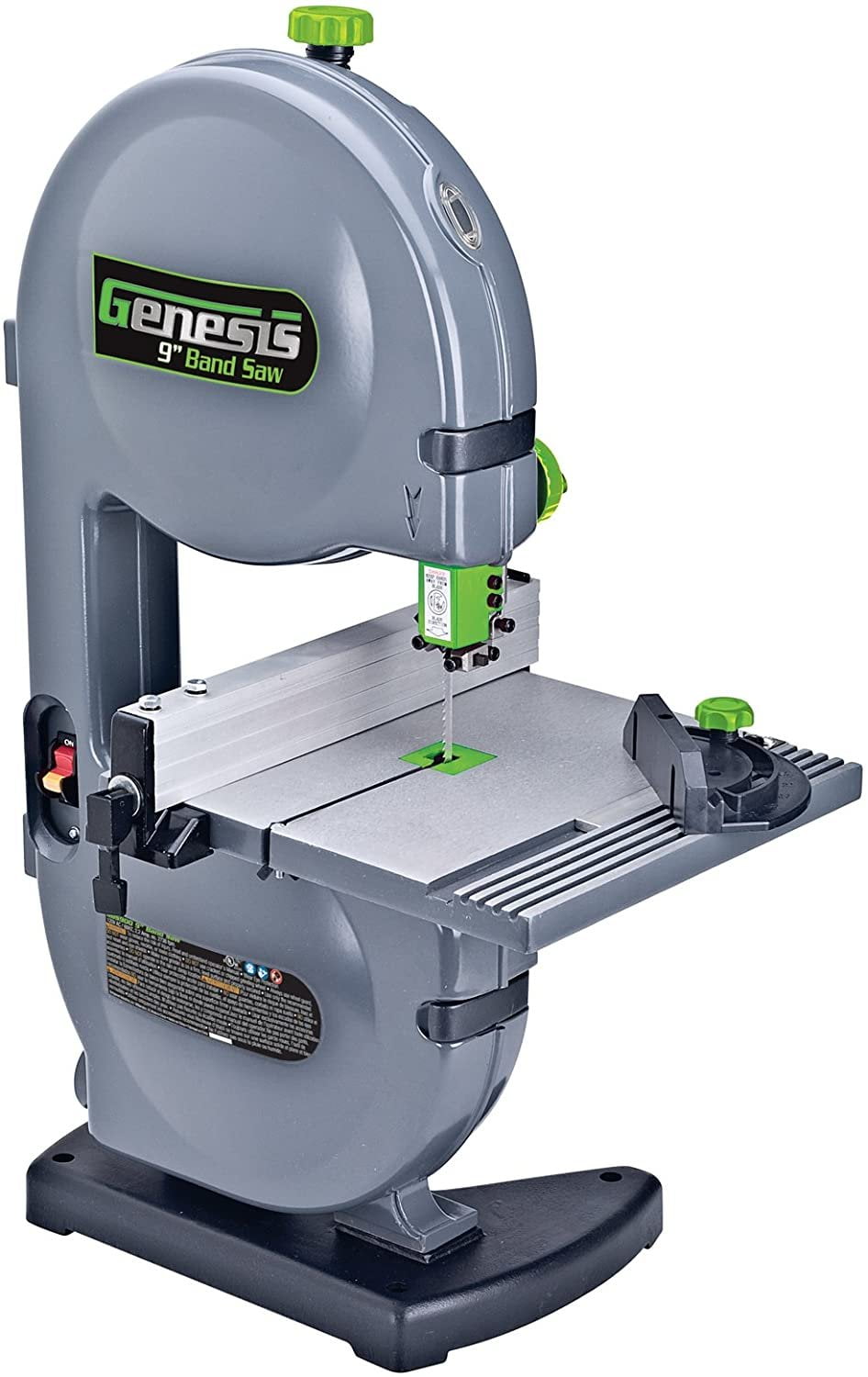 Genesis GBS900 9" 2.2 Amp Band Saw with Dust Port, Tilt Table, Miter Gauge, and Rip Fence