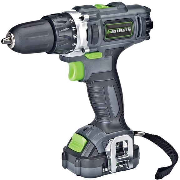 Genesis GLCD122P 12-Volt Cordless Li-Ion 2-Speed Drill/Driver RPIGLCD122P