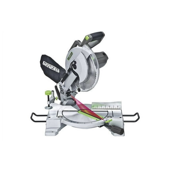Genesis GMS1015LC Compound Miter Saw, 15 Amp, 10"