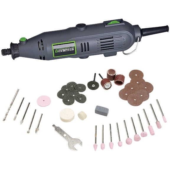 OKSLO Rotary Tool GRT2103-40 - Variable Speed, 6.5' Cord - 40-Piece Accessory Set, Black Residential Use, Standard Application