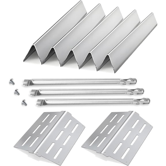 Genesis Grill Parts for Weber E310 E320 E330 EP310 EP320 EP330, 17.5 Flavorizer Bars 7620 Heat Deflector 7622 Burner Tube 62752 for Weber Genesis 300, Grill Replacement Parts for Weber Accessories
