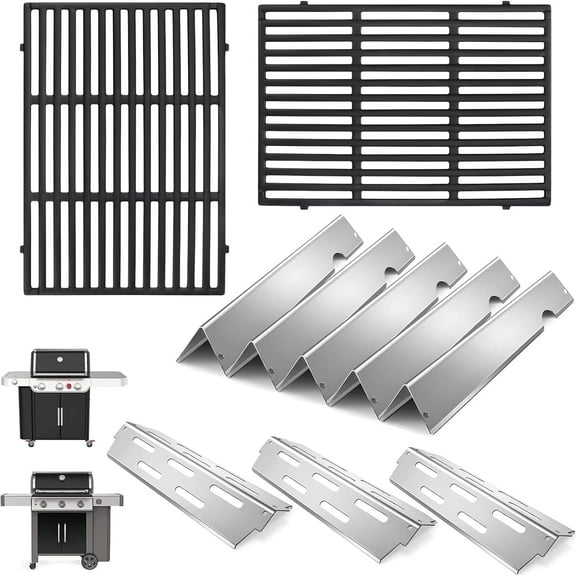 Genesis II Grill Parts Genesis 2 Flavorizer Bar Heat Plates Cooking Grates Replacement Parts for Weber Genesis II 300 Series Genesis II E-310 E-315 E-330 E-335 S-310 S-335 Gas Grill