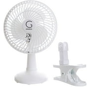 Genesis Indoor 5 in 2 speed Clip On Fans,Table Fans with A1CLIPFANWHITE, White