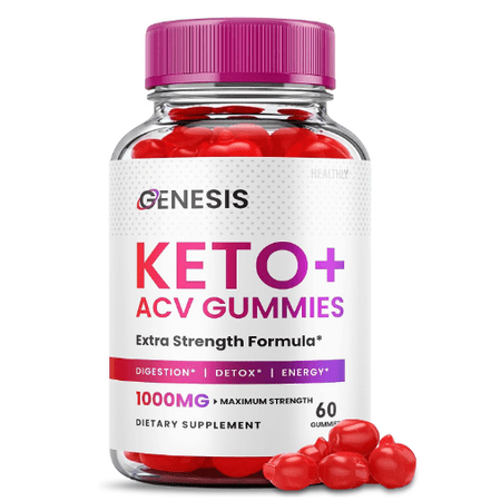 Genesis Keto ACV Gummies for Weight Loss Apple Cider Vinegar (60 Gummies)