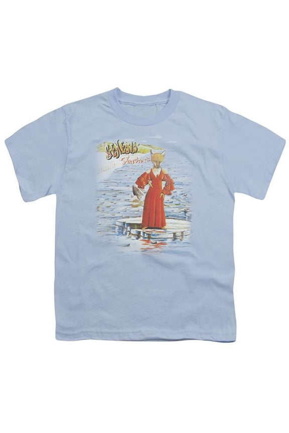 Sportswear PERRY258-KT-2 Genesis Large Foxtrot Youth Short Sleeve T-Shirt, Light Blue - Extra Small