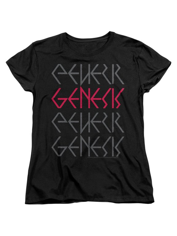 Genesis Logo Repeat Women's T Shirt, Black, Medium