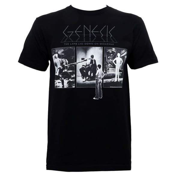 Genesis Men's Lamb Lies Down on Broadway Slim-Fit T-Shirt Black Large | Officially Licensed Merchandise