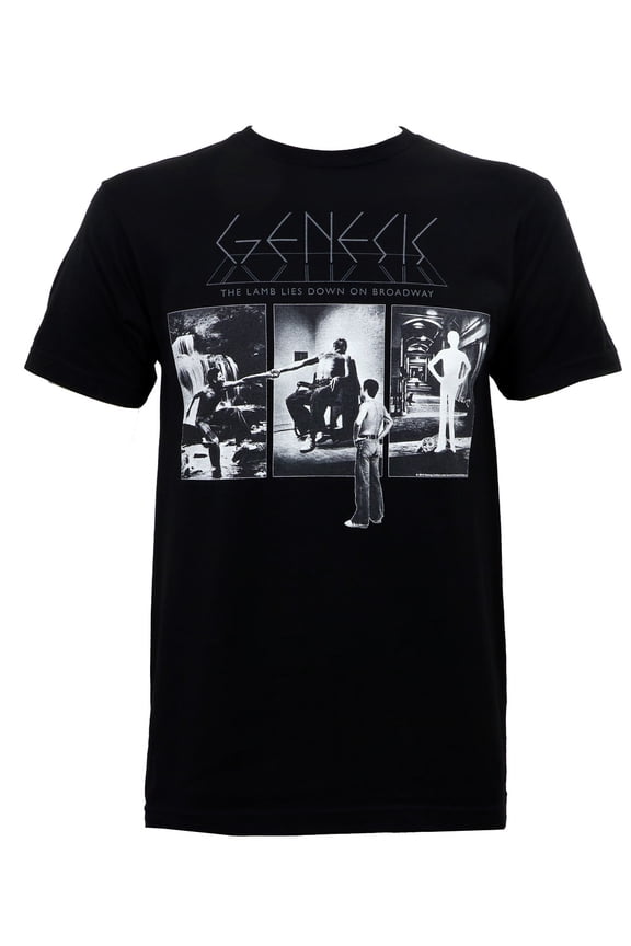 Genesis Men's Lamb Lies Down on Broadway Slim-Fit T-Shirt Black Small | Officially Licensed Merchandise