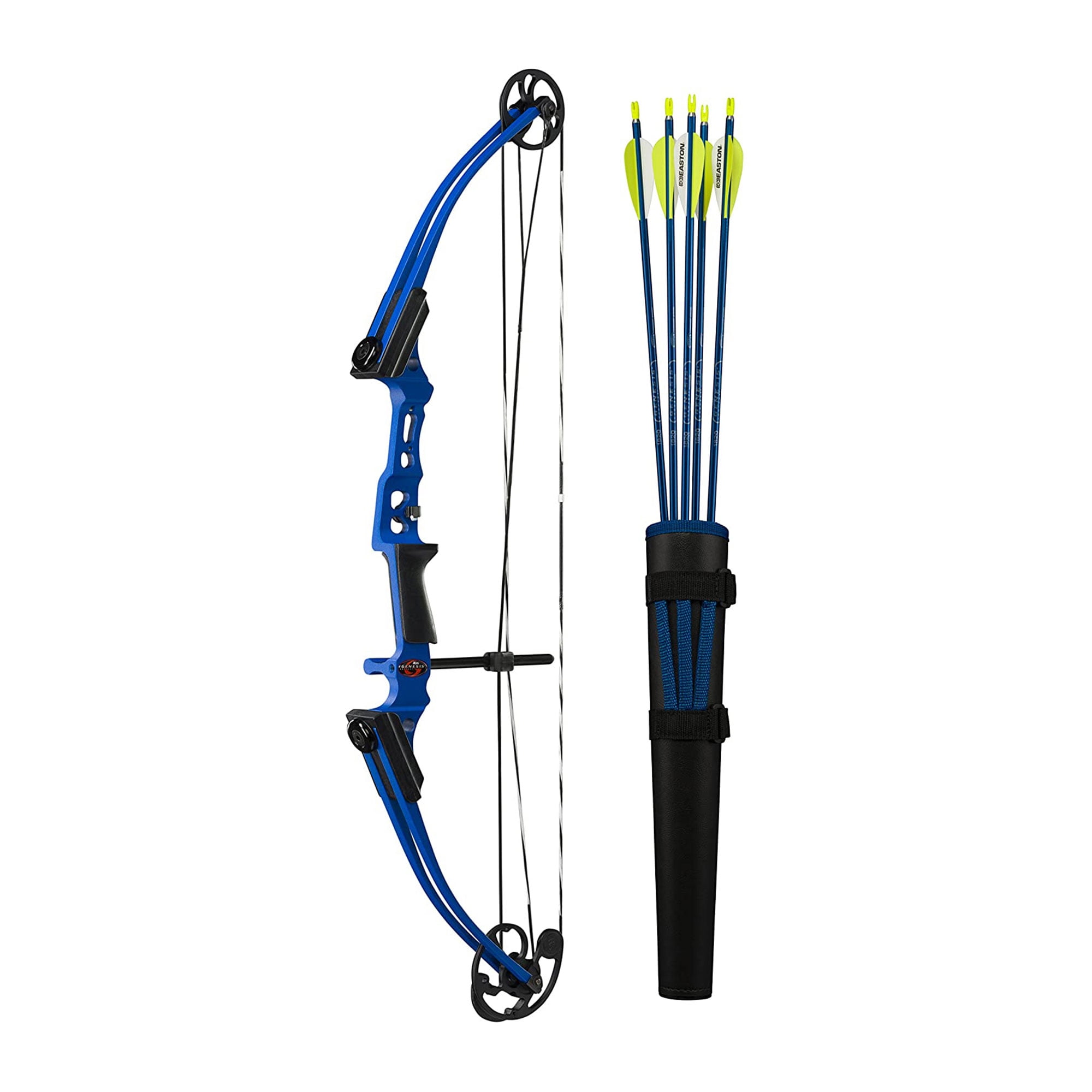 Open Box Genesis Mini, Youth Compound Bow and Arrow Kit, Right Handed, Blue