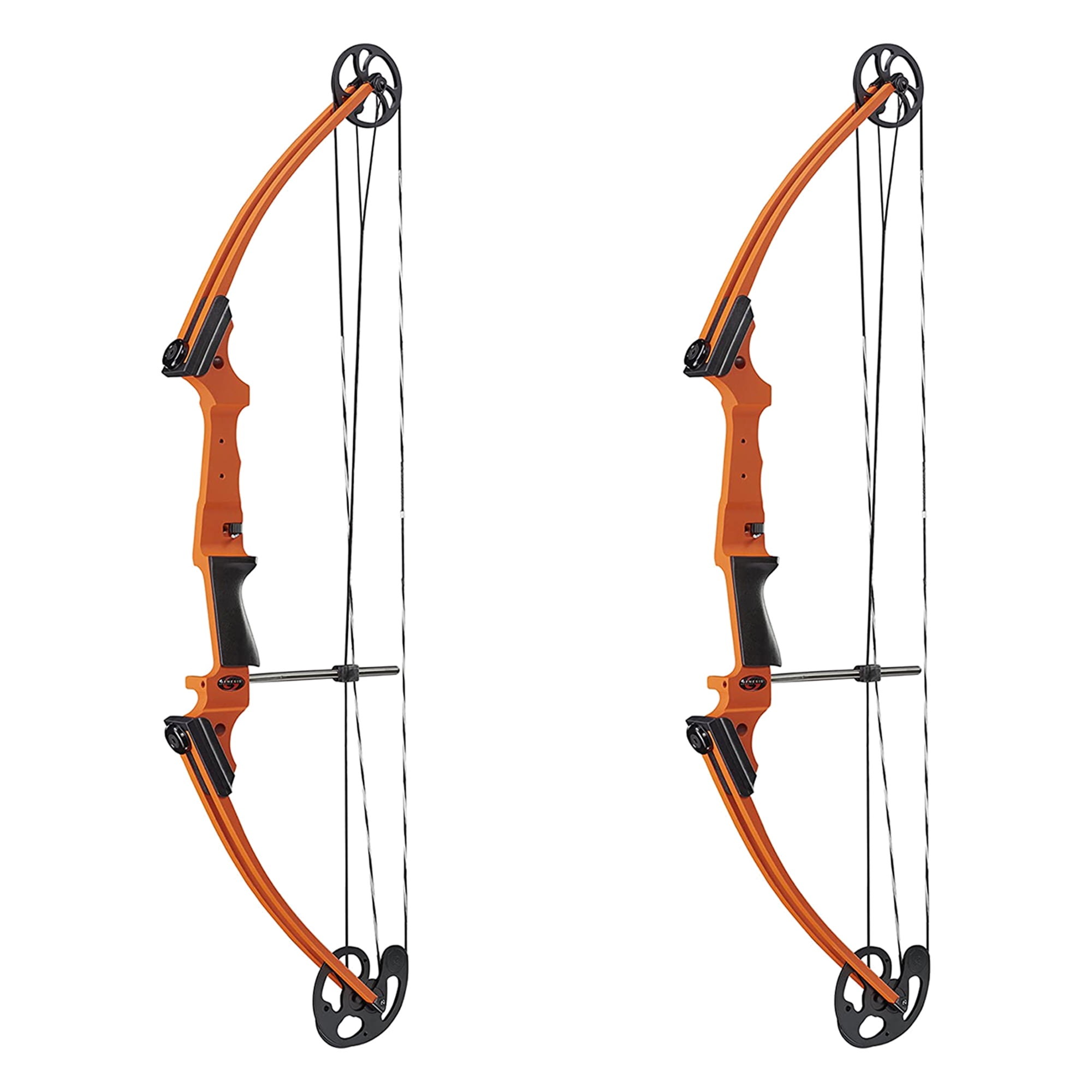 Genesis Original Archery Adjustable Right Handed Bow, Orange (2 Pack)