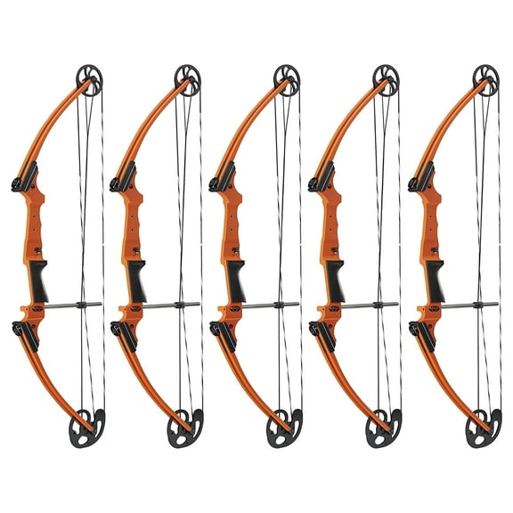 Genesis Original Archery Adjustable Right Handed Bow, Orange (5 Pack)