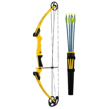 Genesis Original Archery Compound Bow & Arrow Set, Draw Hand-Right, Yellow