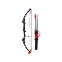 Genesis Original Archery Compound Bow and Arrow Set, Draw Hand-Left, Black