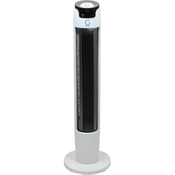 Genesis Powerful 43 Inch Oscillating Tower Fan With Max Air Quiet Technology And Remote
