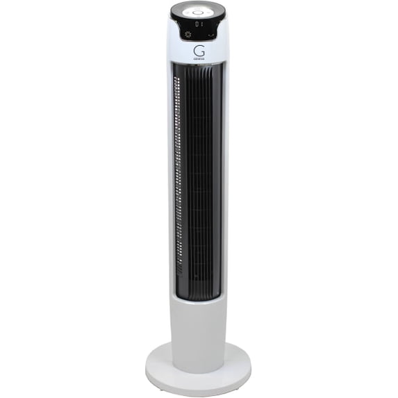 Genesis G5 Tower Fan, 43"H x 11"W x 10"D, White