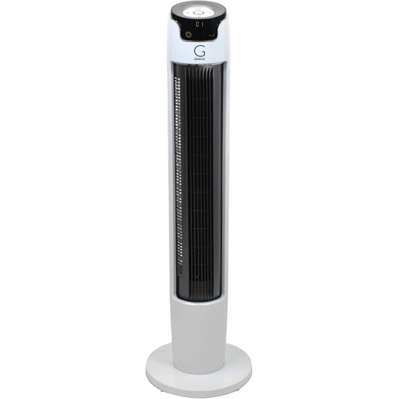 Genesis G5 Tower Fan, 43"H x 11"W x 10"D, White