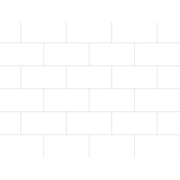 White Subway Tile Backsplash Kit 18