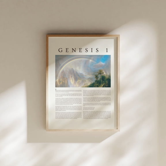 Genesis Vintage Bible Verse Wall Art Home Decor
