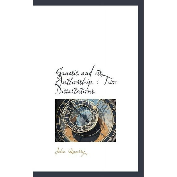 Genesis and Its Authorship : Two Dissertations (Paperback)