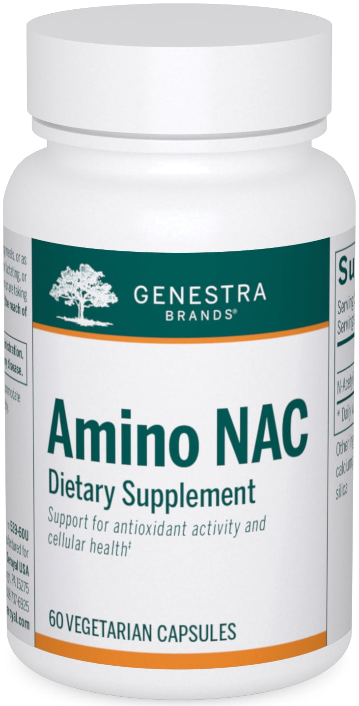 Genestra Brands - Amino NAC - Vegan N-Acetyl-L-Cysteine Formula - 60 Capsules