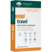 Genestra Brands - HMF Travel - بروبيوتيك مستقر الرف لدعم صحة الجهاز الهضمي عند السفر - 30 كبسولة