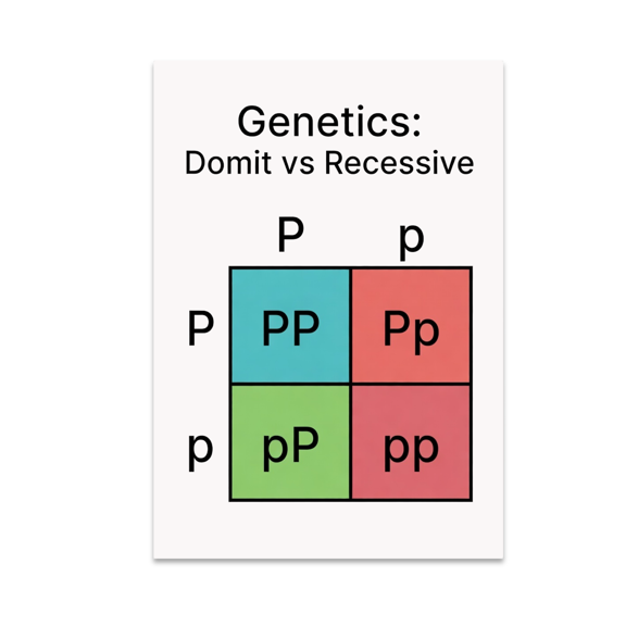 Genetics Educational Wall Art - Science Enthusiast - 13x19 Poster Print