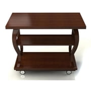Geneva 3-Shelf Open Service Cart with Cabriole Leg - Veneer - 18in. W x 36in. L x 32in. H