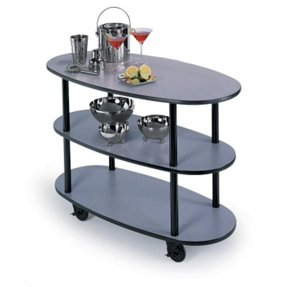 Geneva 36300 Round 3-Shelf Open Service Cart