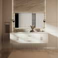 thumbnail image 1 of Geneva 72 in. W x 22 in. D Glossy White Double Bath Vanity and White Quartz Top, 1 of 11