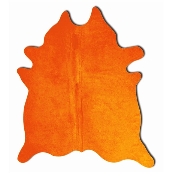 Natural Geneva Cowhide Rug | Orange | 5'x7'