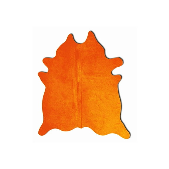 Natural Geneva Cowhide Rug | Orange | 6'x7'