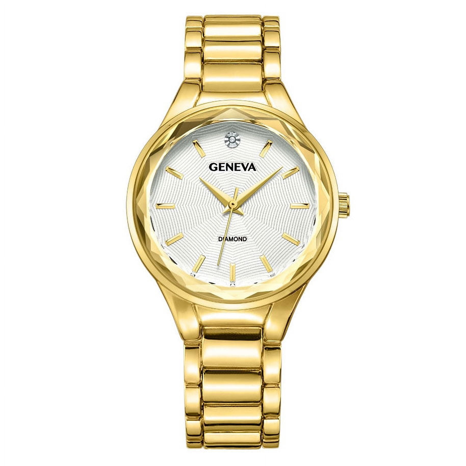 Geneva gold watch online with diamonds