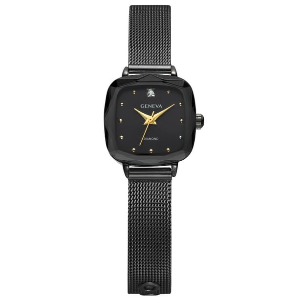 Geneva Ladies Gunmetal Tone Tone 22mm Genuine Diamond  display picture 1