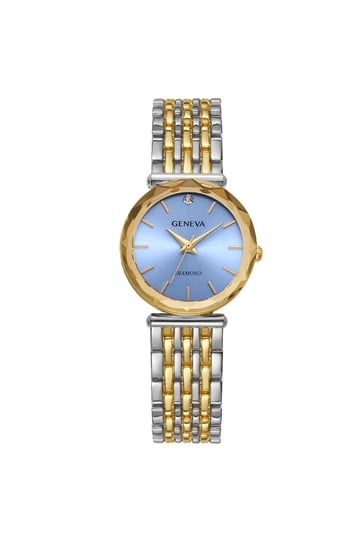 Geneva Women\'s Watch with Blue Floral Wrap and Gold Accents Geneva Women main image 4