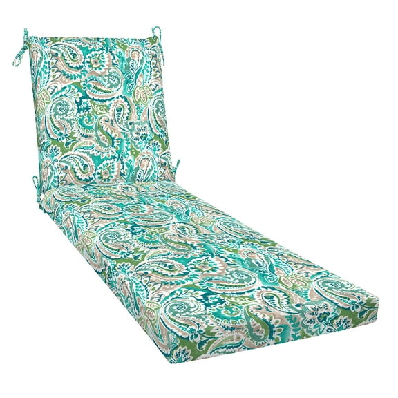 Geneva Paisley Turquoise Essentials Chaise Lounge Cushion