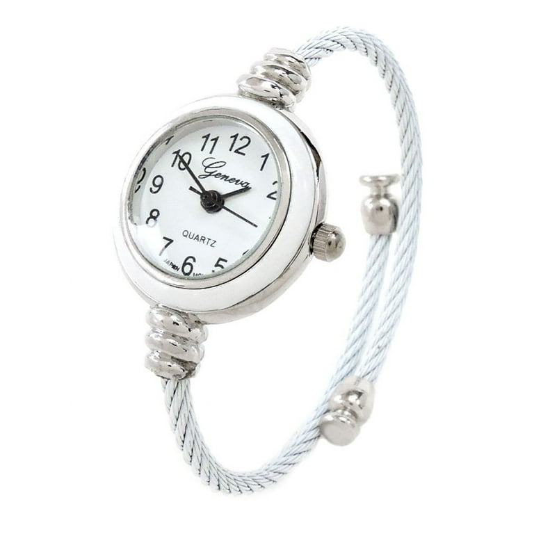 Stainless steel best sale geneva platinum watch