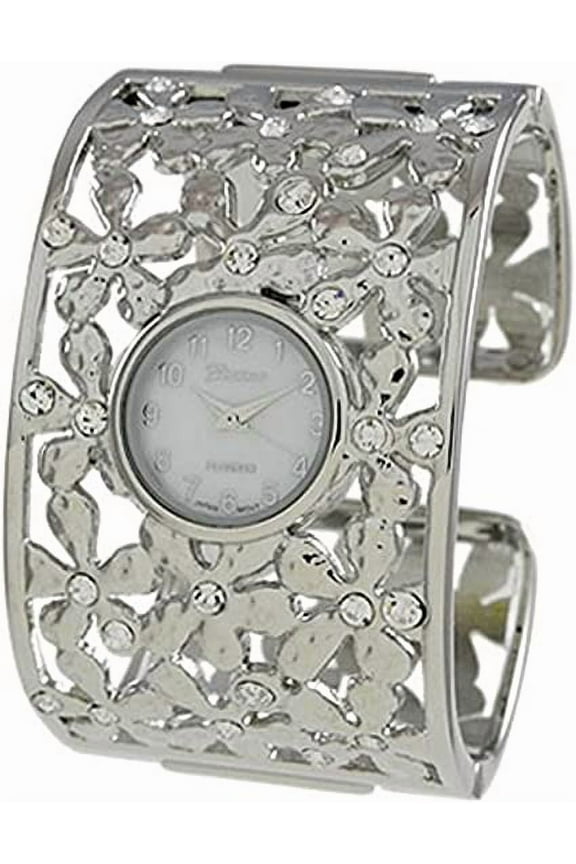 Geneva Platinum Women's Cuff Metal Watch 8668