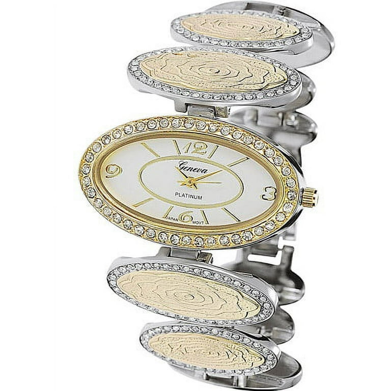 Geneva Platinum Black Watches for Men
