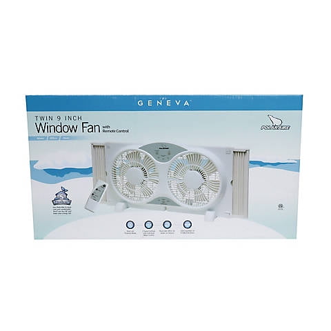 Geneva Polar-Air Twin  9" Window Fan with Remote